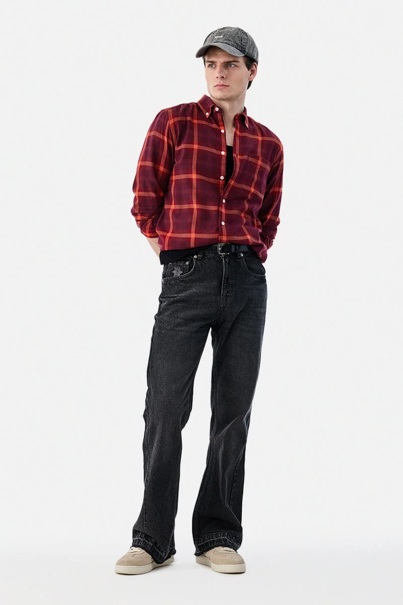 سنيتش Regular Fit Plaid Shirt